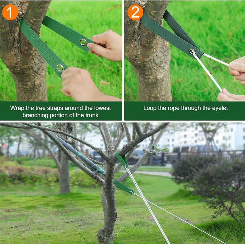 Jevrench 12 PCS Tree Straps for Staking, Tree Support Straps for Guying Staking Newly Planted Sapling Straight and Hurricane Protection, Heavy Duty Tree Stake Straps for Straightening - Image 5